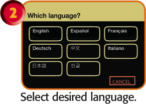 Select desired language.